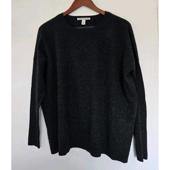 Autumn Cashmere Sweater Womens M Grey 100% Cashmere  Back Strapped Fall Casual - Picture 1 of 7